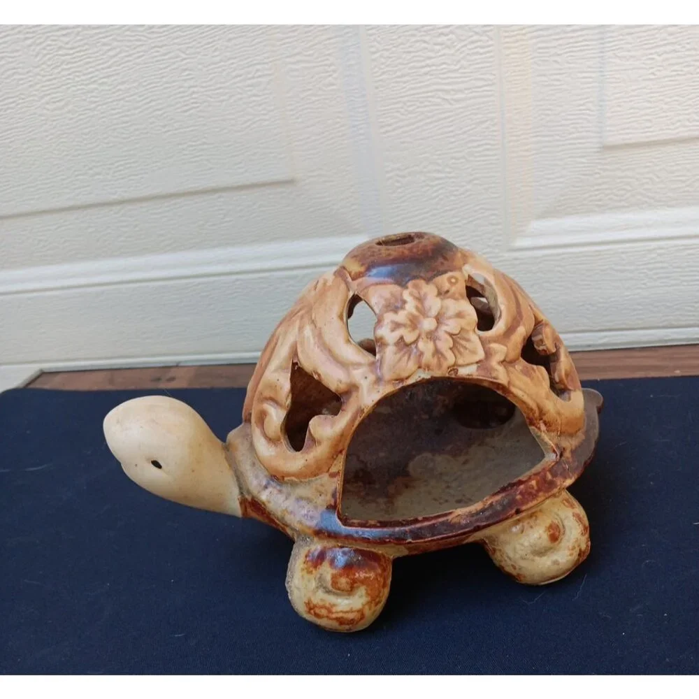 Turtle Ceramic Tealight Candle Holder – 4.25